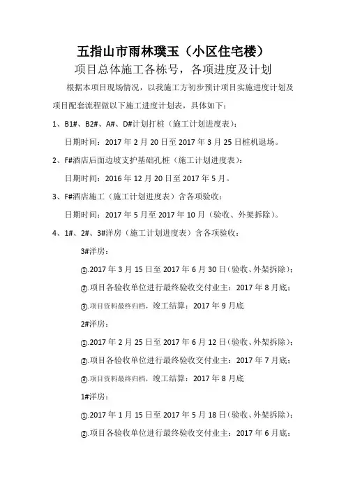 2016.12.16年前施工进度计划表