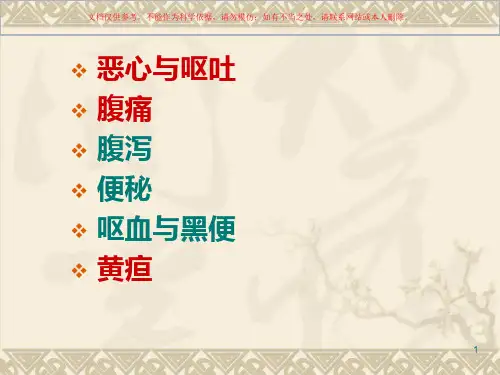 消化系统常见症状和体征课件