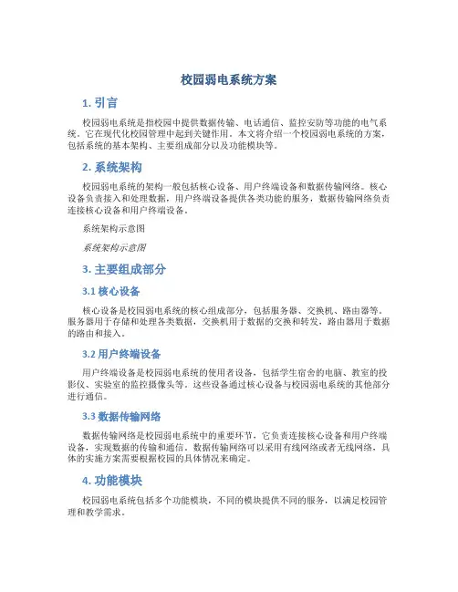 校园弱电系统方案