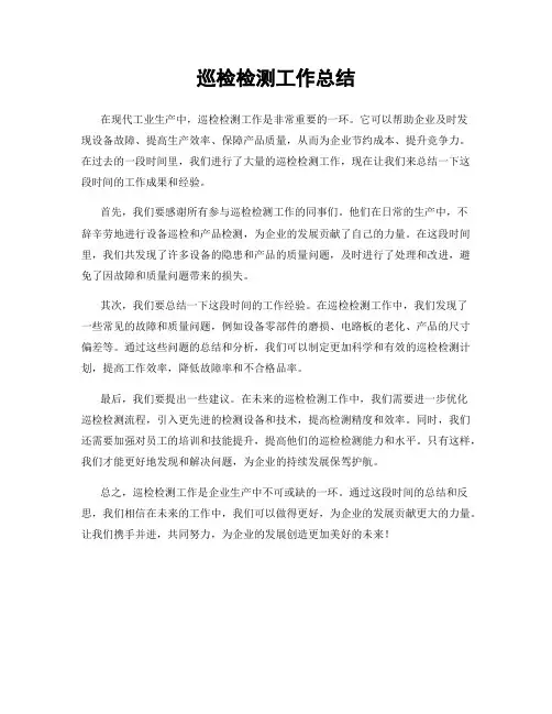 巡检检测工作总结