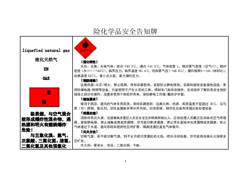 液化天然气安全告知牌