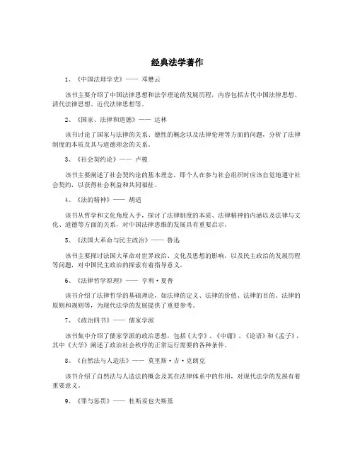 经典法学著作