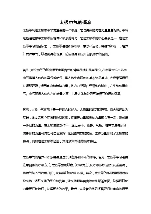 太极中气的概念