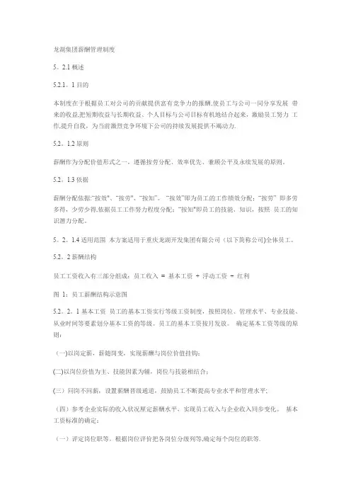龙湖集团薪酬管理制度