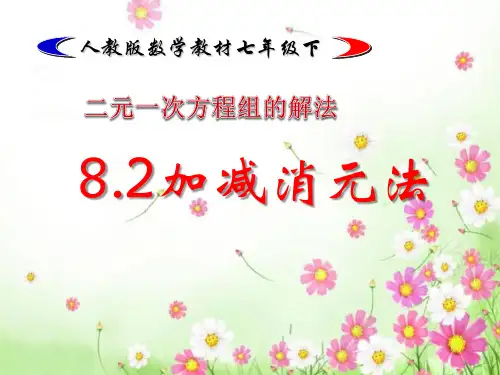 《加减消元法—二元一次方程组的解法》二元一次方程组PPT课件二