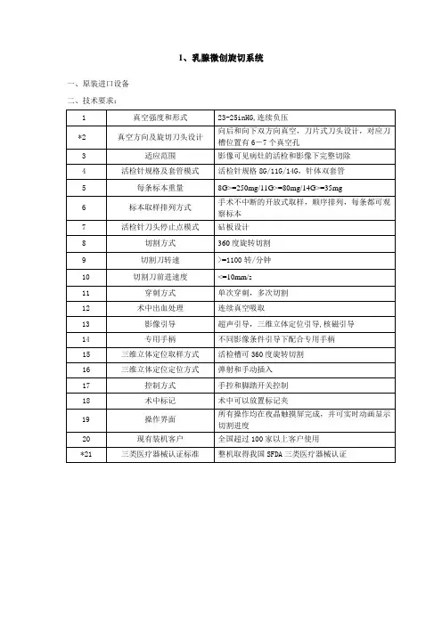 1、乳腺微创旋切系统