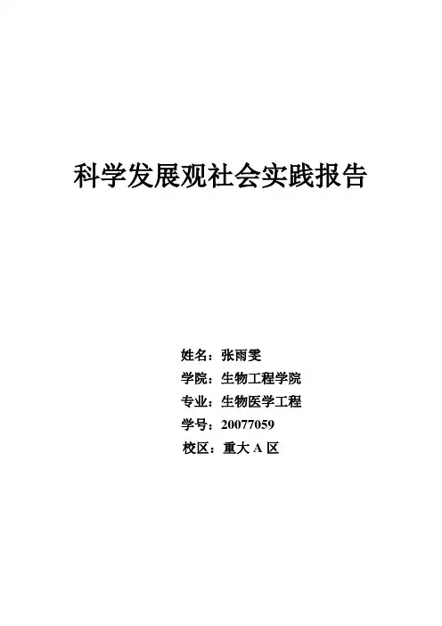 科学发展观社会实践报告