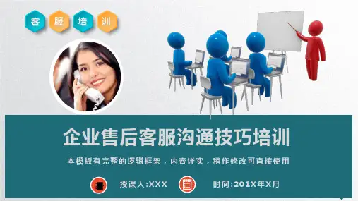 完整版企业售后客服沟通技巧培训课程PPT模板