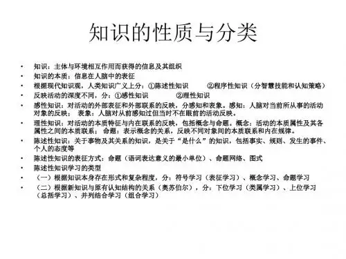第五章广义知识的学习