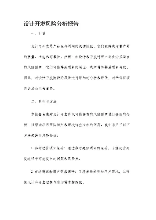 设计开发风险分析报告