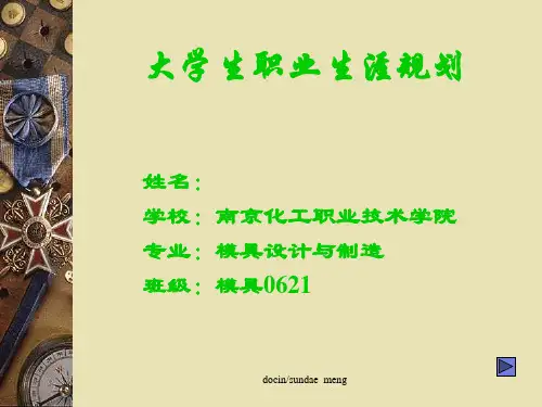 模具设计与制造大学生职业生涯规划