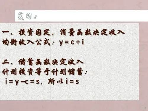 投资理论IS曲线ppt课件