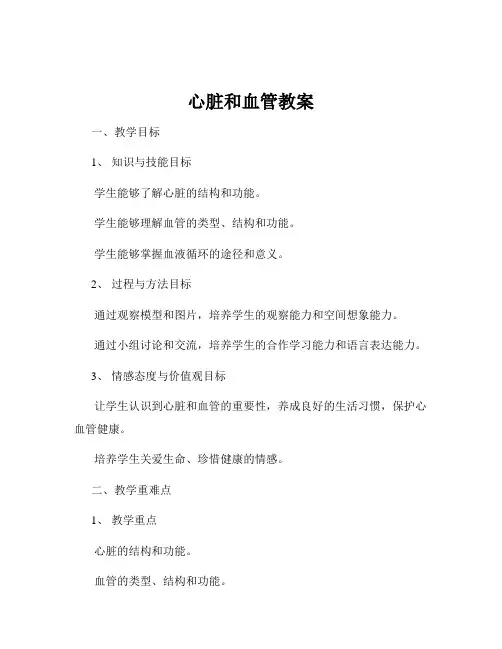 心脏和血管教案