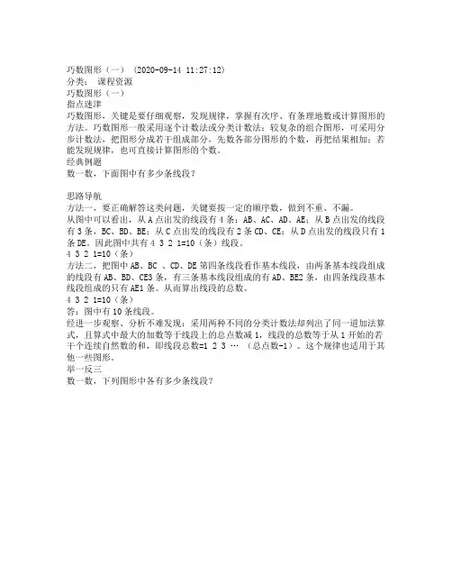 巧数图形(一)_