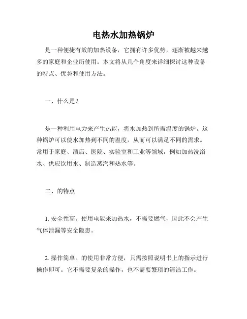 电热水加热锅炉