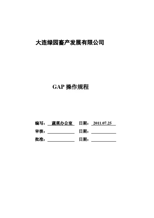 GAP操作规程