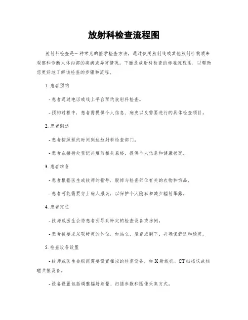 放射科检查流程图