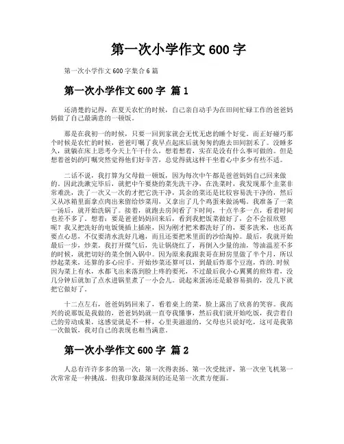 第一次小学作文600字
