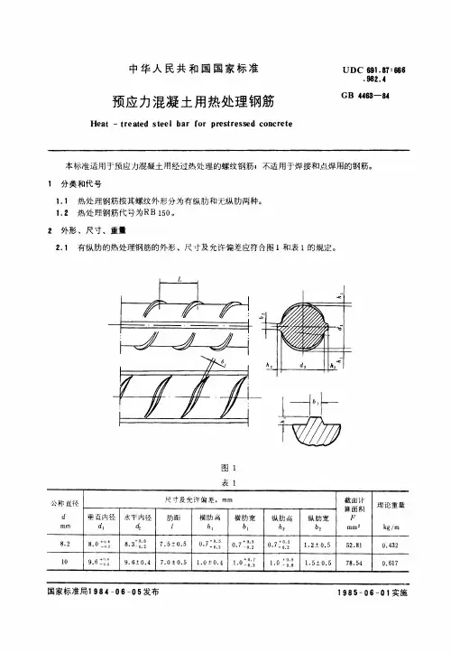 预应力混凝土用热处理钢筋
