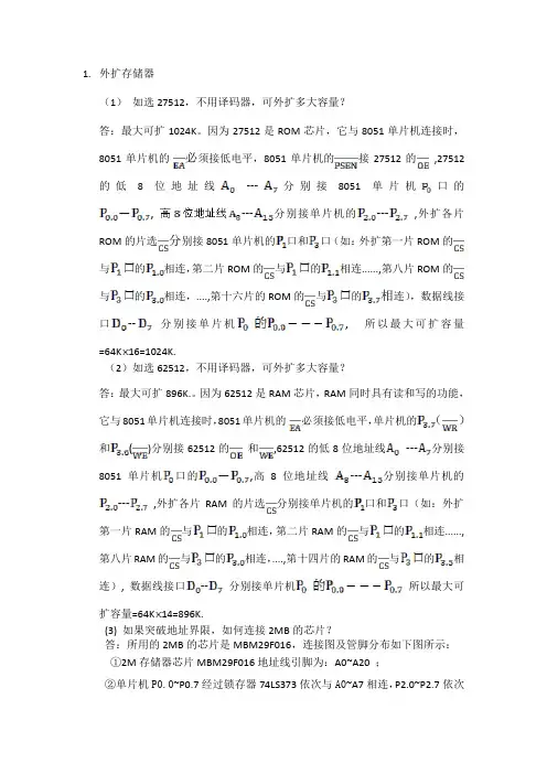 外扩存储器方法