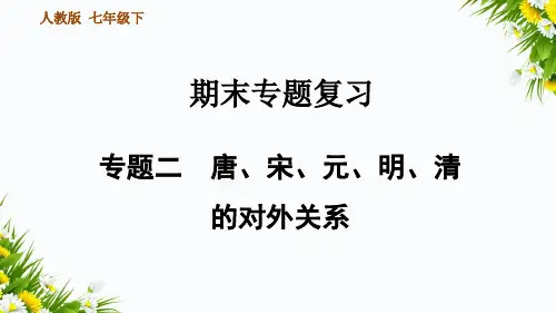 2020春人教版七年级历史下册 专题2 唐、宋、元、明、清的对外关系