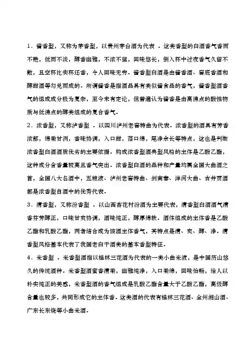 中国酒的分类