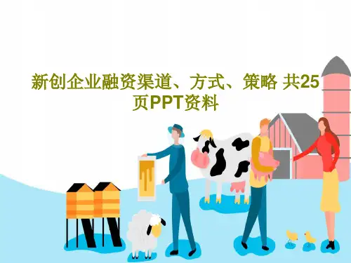 新创企业融资渠道、方式、策略 共25页PPT资料共27页