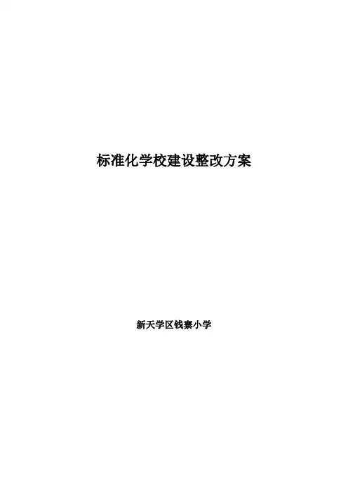 标准化学校建设整改方案 (1)