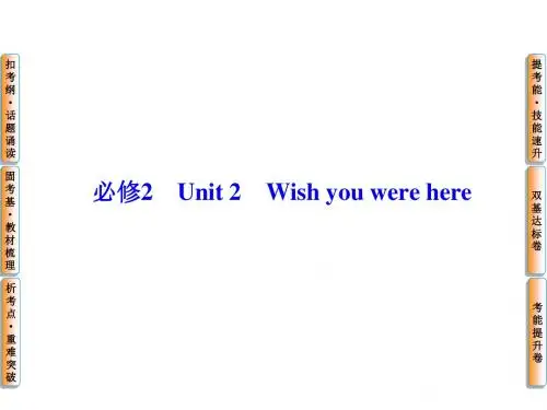 2016届高考英语总复习(译林版江苏专用)课件 必修2 Unit 2 Wish you were here