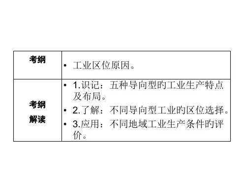 工业的区位因素一轮复习市公开课获奖课件省名师示范课获奖课件