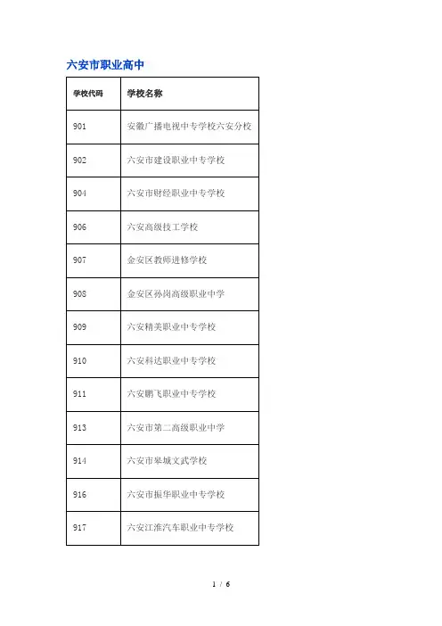 六安学校Word
