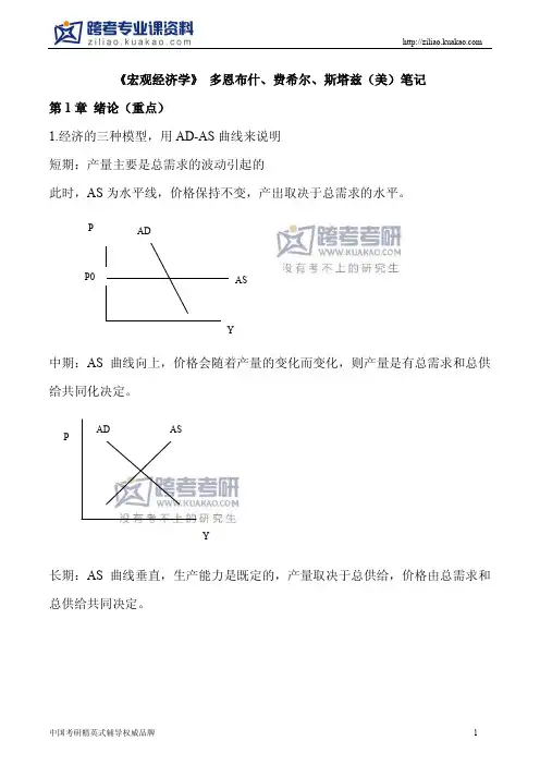 浙江大学801经济学综合宏观经济学笔记