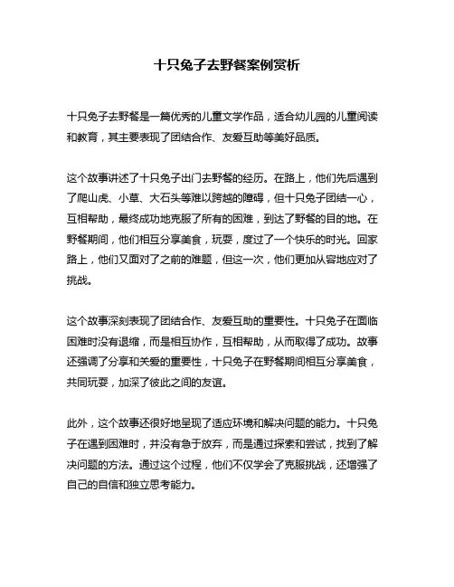 十只兔子去野餐案例赏析
