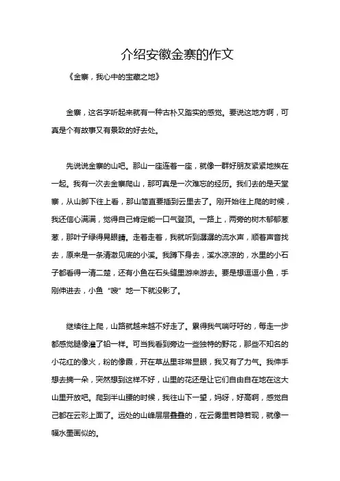 介绍安徽金寨的作文