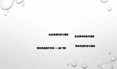 专题八 过去完成时---将来完成时
