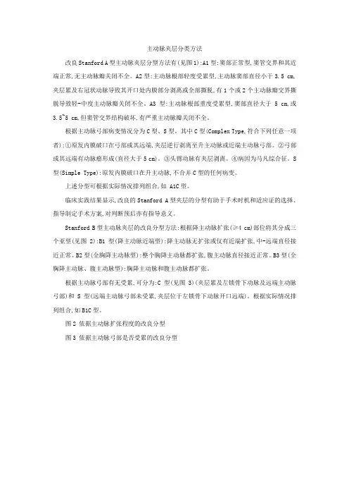 主动脉夹层分类方法