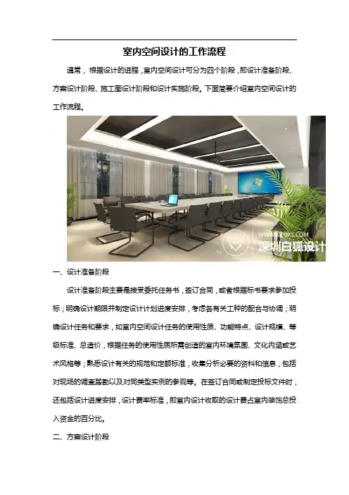室内空间设计的工作流程