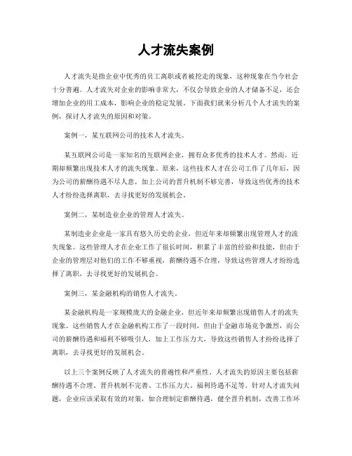 人才流失案例