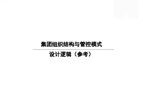 集团组织结构与管控模式设计逻辑(参考)