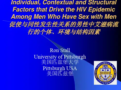 促使与同性发生性关系的男性中艾滋病流行的个体、环境与结构因素45页PPT