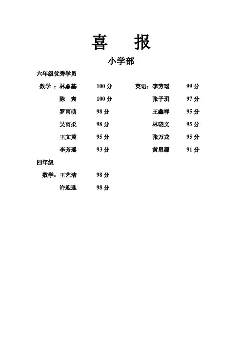 喜   报