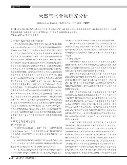 天然气水合物研究分析