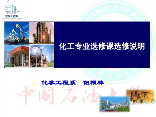 化工专业选课说明