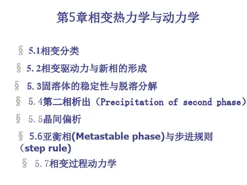 005相变热力学与动力学1