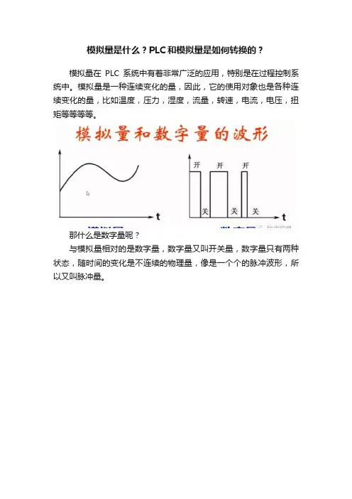 模拟量是什么？PLC和模拟量是如何转换的？