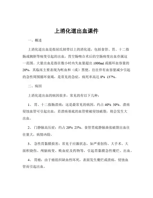 上消化道出血课件