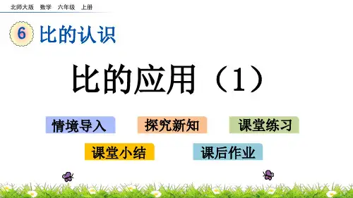 北师大版小学6年级数学上册第六单元(比的应用+练习五)PPT教学课件