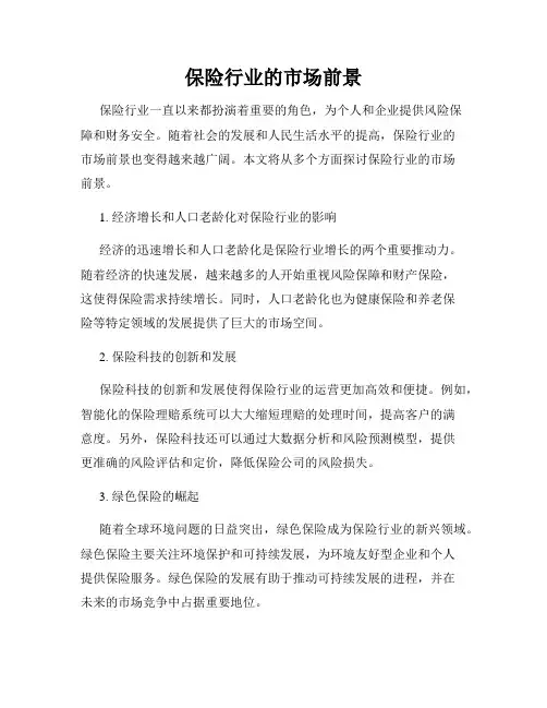 保险行业的市场前景