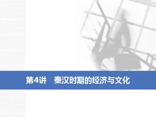 第4讲 秦汉时期的经济与文化