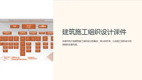 建筑施工组织设计课件